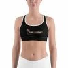Find Your Coast Supply Co. Women's Moisture Wicking Trademark Sports Bra (white & Black Piping) 2 Find Your Coast Supply Co. Women's Moisture Wicking Trademark Sports Bra (white & Black Piping)