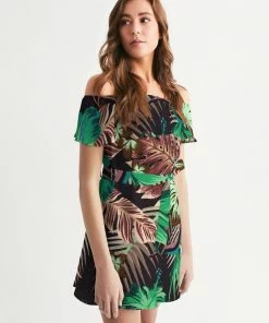 Find Your Coast Supply Co. Women's Pacific Supply Off-Shoulder Dress