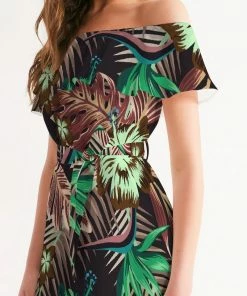 Find Your Coast Supply Co. Women's Pacific Supply Off-Shoulder Dress