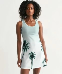 Find Your Coast Supply Co. Women's Palm Life Casual Racerback Dress