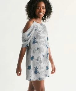 Find Your Coast Supply Co. Women's Palm Soul Open Shoulder A-Line Dress Boho Dresses