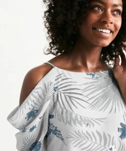 Find Your Coast Supply Co. Women's Palm Soul Open Shoulder A-Line Dress Boho Dresses