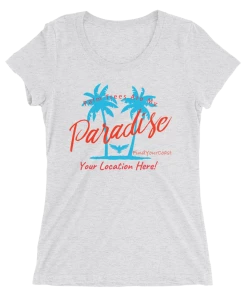 Find Your Coast Supply Co. Boho Tops Women's Palm Trees Are My Paradise Customizable Triblend (Personalize This!)