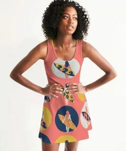 Find Your Coast Supply Co. Women's Surfer Girl Casual Racerback Dress Boho Dresses