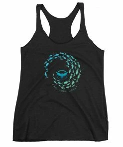 Find Your Coast Supply Co. Women's Swarm Triblend Racerback Tank Boho Tops
