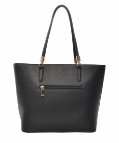 Mechaly Women's Sydney Black Vegan Leather Tote Handbag Boho Bags